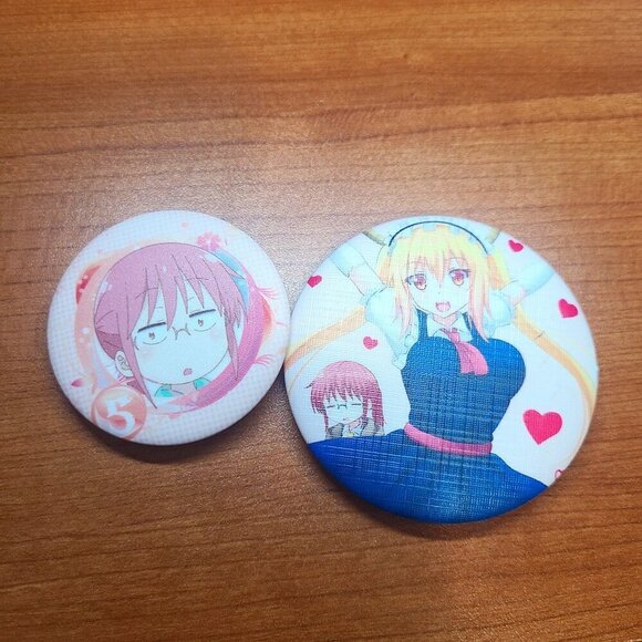 *Free Add-on* Miss Kobayashi's Dragon Maid Pin Set - Buttons - Picture 1 of 1